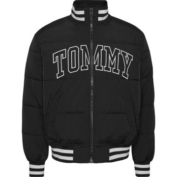 TOMMY HILFIGER KURTKA MĘSKA TJM NEW VARSITY PUFFER CZARNA r.L