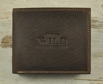 SKÓRZANY portfel MĘSKI -Always Wild- skóra NUB No1