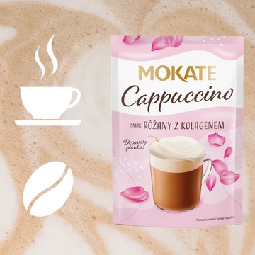 Słodka Kawa Cappuccino Róża Kolagen Deserowa Pianka Bez Ekspresu 40g