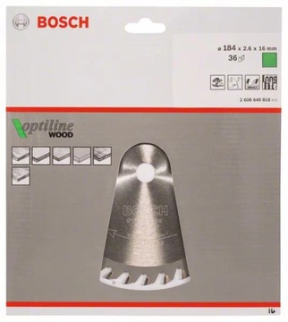 ПИЛА ПО ДЕРЕВУ BOSCH OPTILINE 184x16 36Z
