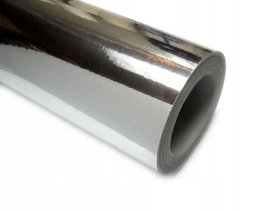 ФОЛЬГОВОЕ ЗЕРКАЛО ШПОН ХРОМ СЕРЕБРЯНОЕ 152смx50см