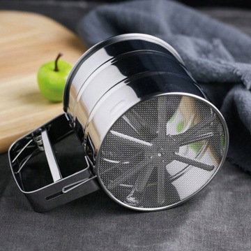 КУХОННОЕ СИТО ДЛЯ МУКИ САХАРА КРУЖКА СТАЛЬНОЕ СИТО