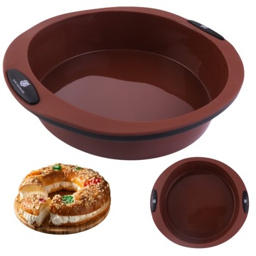 FORMA SILIKONOWA do PIECZENIA CIASTA CIASTEK 28cm OKRĄGŁA