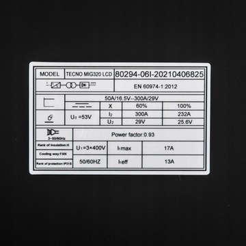 IDEAL TECNO MIG 320 LCD SYNERGIC