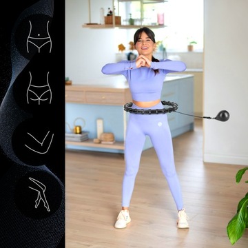 HULA HOP PLUS SIZE С НАБОРОМ ВЕСА HMS HHW11 SMART BLACK WHEEL