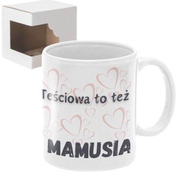 KUBEK PREZENT DLA TEŚCIOWEJ NA DZIEŃ MAMY URODZINY IMIENINY PREZENT karton
