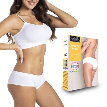 Panty Mimi Gatta majtki, bezszwowe, białe, L
