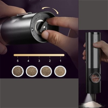 ЭЛЕКТРИЧЕСКАЯ МЕЛЬНИЦА ДЛЯ ПЕРЦА НАБОР ИЗ 2 МЕЛЬНИЦ ДЛЯ СОЛИ И ПЕРЦА С USB