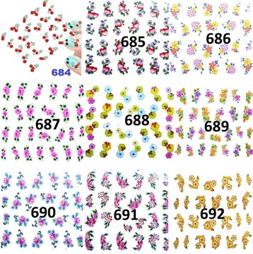 ВОДНЫЕ НАКЛЕЙКИ ДЛЯ НОГТЕЙ MIX НОВЫЙ ДИЗАЙН наклейки