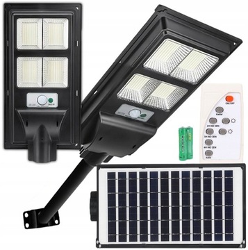 LAMPA SOLARNA 300W LED CZUJNIK RUCH ZMIERZCH PILOT