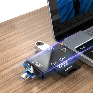 КАРТРИДЕР 5 В 1 USB MICRO TYPE-C MICROSD USB-C