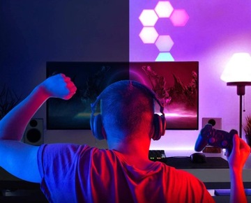 HEXAGON Светодиодные настенные светильники, шестиугольные соты RGB TUYA WIFI