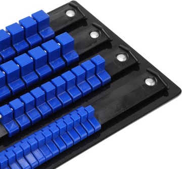 SZYNA ORGANIZER STOJAK DO NASADEK KLUCZY NASADOWYCH 80 szt. 1/4