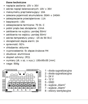 Балансир зарядки аккумулятора BL-10 24 В постоянного тока