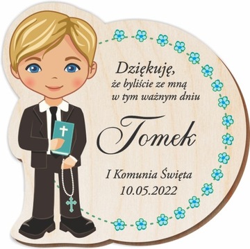 Podziękowania Gości na Komunię Komunijne Magnes