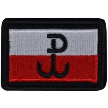 Haasta Naszywka haftowana Flaga Polska Walcząca