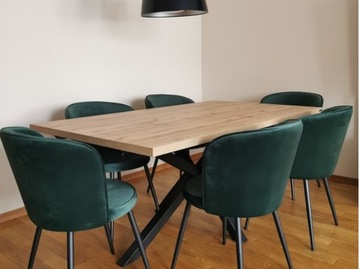 Раздвижной обеденный стол 140/240 х 90 см для кухни в гостиную LOFT Pająk