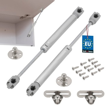 ZESTAW 2X PODNOŚNIK GAZOWY SIŁOWNIK MEBLOWY 80N TELESKOP SZAFKI AMORTYZATOR