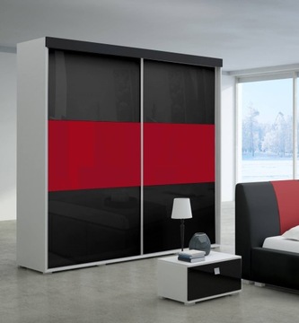 DWUDRZWIOWA SZAFA LUXURY 110X245 SYPIALNIA POŁYSK