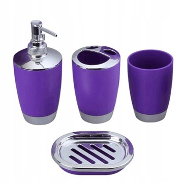 4шт. Набор аксессуаров для ванной комнаты из полипропилена, пластиковая ванная комната