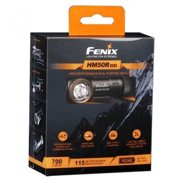 FENIX АККУМУЛЯТОР ДЛЯ СВЕТОДИОДНЫХ ФАР HM50R V2.0 USB-C 700лм