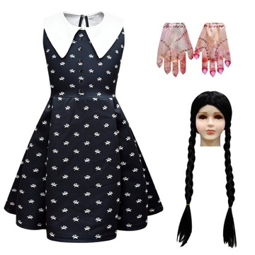 детские платья для косплея Adams Family Vest Dress B53-238