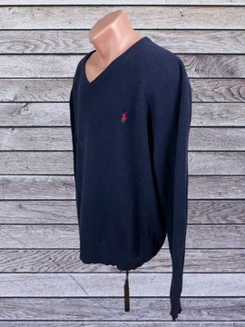 Polo Ralph Lauren roz. XXL męski granatowy sweter wełniany