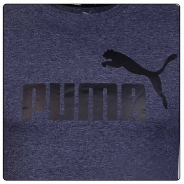 PUMA MĘSKA KOSZULKA T-SHIRT ESS HEATHER TEE NAVY JEANS r.L