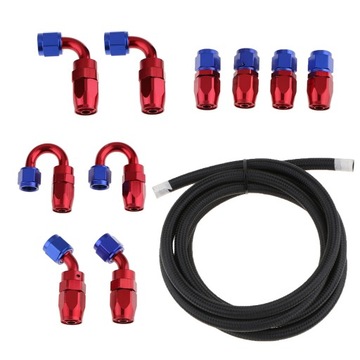 -AN Swivel Nylon Braided Oil Fuel Hose Line w