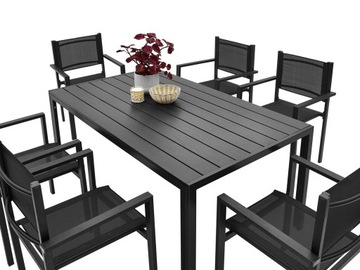 КОМПЛЕКТ САДОВОЙ МЕБЕЛИ СТОЛ 6+1 ДЛЯ ТЕРРАСЫ, БАЛКОНА