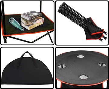 ТУРИСТИЧЕСКИЙ СКЛАДНОЙ ПОСТАВОЧНЫЙ СТОЛИК ПОСТАВОЧНЫЙ 70х70см С КРЫШКОЙ