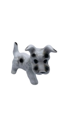 Dekoracja figurka piesek porcelanowy, stylowy.