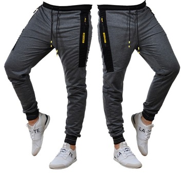 K331 r. XXL MĘSKIE SPODNIE DRESOWE JOGGERY
