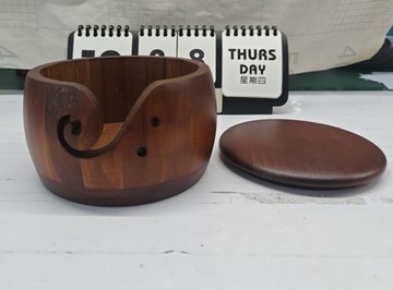 ДЕРЕВЯННАЯ ЧАШКА С КРЫШКОЙ + 12 КРЮЧКОВ ДЛЯ ВЯЗАНИЯ крючком своими руками