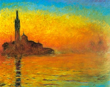 Re Claude Monet Zmierzch w Wenecji 80x60 obraz Lue