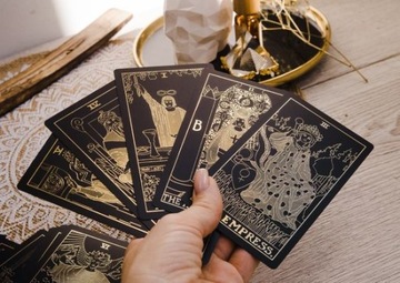 НАБОР КЛАССИЧЕСКИХ ГАДАТЕЛЬНЫХ КАРТ ЗОЛОТОГО ТАРО КОРОБКА ТАРО В ЗОЛОТОЙ ФОЛЬГЕ