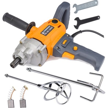 MIESZADŁO ELEKTRYCZNE DO ZAPRAW 2400W 2x MIESZALNIK MIXER 120mm MOCNE