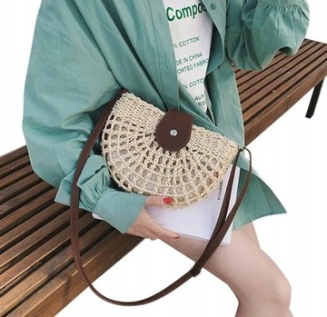 Сумка на плечо BOHO BASKET HALF MOON WOVED
