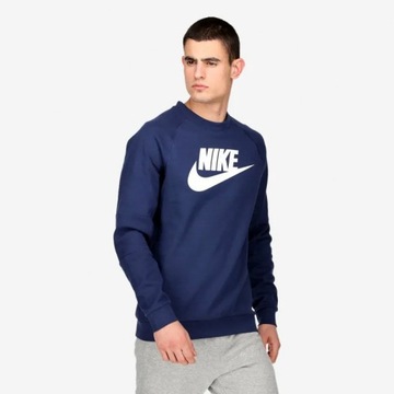 Nike BAWEŁNIANA męska bluza sportowa granatowa