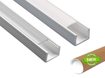 Profil LED MINI-G WYSOKI BIAŁY + KLOSZ | 1 METR