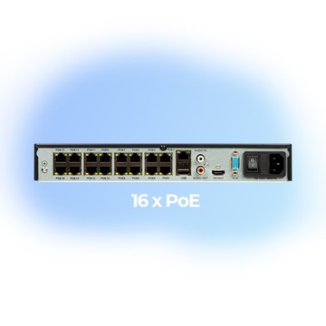 POE IP BLOW рекордер 16 каналов видеонаблюдения