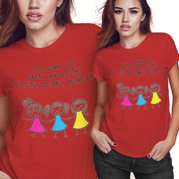 KOSZULKA T-SHIRT DZIEŃ BABCI 2XL WNUCZKI CI SIĘ UDAŁY BABCIU PREZENT JAKOŚĆ