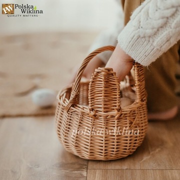 ПАСХАЛЬНАЯ КОРЗИНКА, МИШКА, ПЛЕТЕННАЯ КОРЗИНА С УШАМИ ДЛЯ ПОКОЛЕНИЯ, 15 СМ НАТУРАЛЬНЫЙ