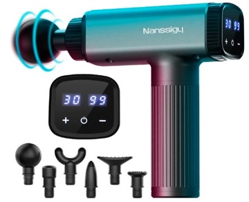 NANSSIGY pistolet masażer do ciała 6 głowic