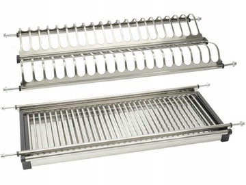 OCIEKARKA SUSZKA DO NACZYŃ INOX, STAL NIERDZEWNA, METAL 2 POZIOMY 40 CM