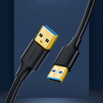 ЗЕЛЕНЫЙ КАБЕЛЬ USB - КАБЕЛЬ USB 3.0 ДЛИНОЙ 1 м. ПЕРЕДАЧА ДАННЫХ ДО 5 Гбит/с.