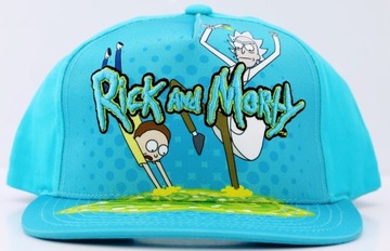 Czapka z prostym daszkiem męska Rick and Morty SNAPBACK 56-60cm niebieska