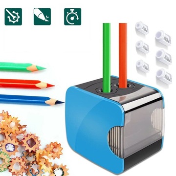 ЭЛЕКТРИЧЕСКАЯ ТОЧИЛКА ДЛЯ КАРАНДАШЕЙ, АВТОМАТИЧЕСКАЯ С ДВУМЯ ОТВЕРСТИЯМИ ДЛЯ КЛАССА