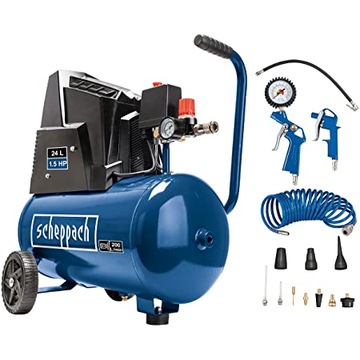 Kompresor bezolejowy Scheppach 24l 8bar HC25o 1100 W
