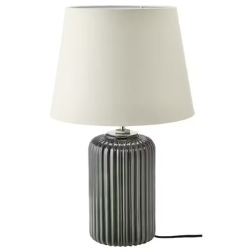 IKEA SNOBYAR LAMPA STOŁOWA SZARY/TURKUS 52CM